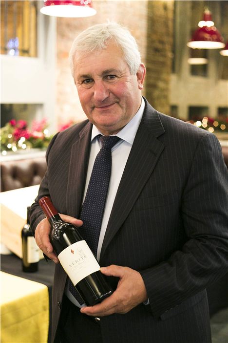 Pierre Seillan With One Of His Seven 100-Point Wines