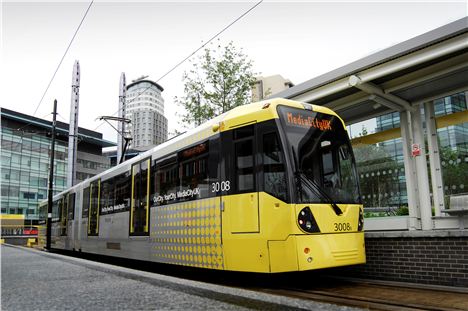 Metrolink tram at MediaCityUk