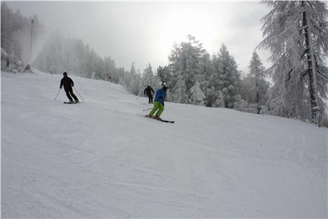 We Hit The Piste In Near White-Out