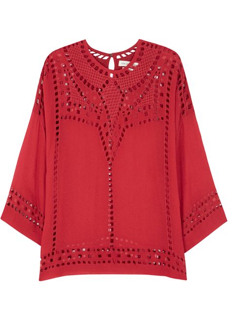 Harvey Nichols Manchester_Isabel Marant Etoile Ethan Red Crepe Top %28%26#163%3B265%29 Sale Price %26#163%3B130_Available Instore