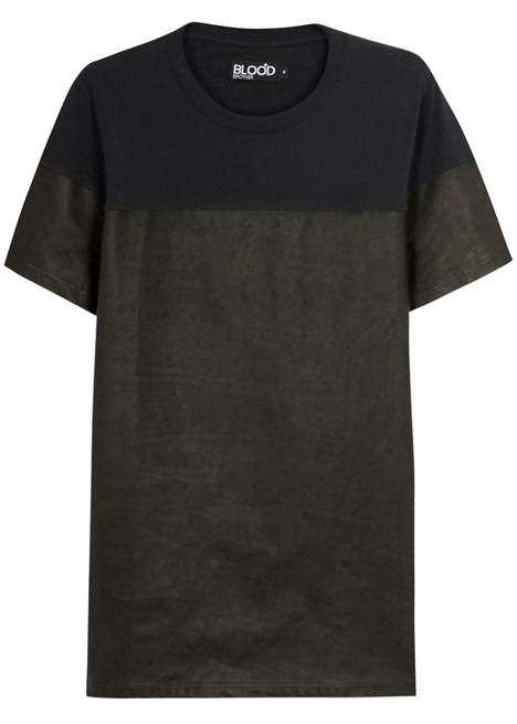 Harvey Nichols Manchester_Blood Brother Black Leather Panelled T-Shirt %28%26#163%3B175%29 Sale Price %26#163%3B87_Available Instore