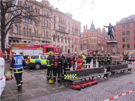 Up to 50 firefighters gathered at Carlton House