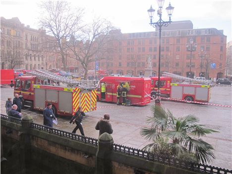 Smoke fills Albert Square