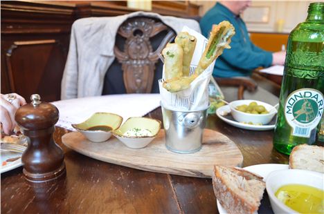 Spring onion tempura - a bit difficult to eat