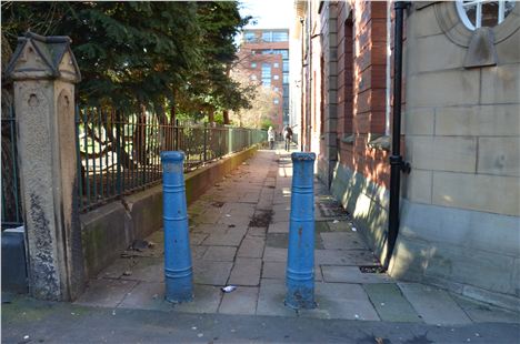 St John's Passage with listed street furniture