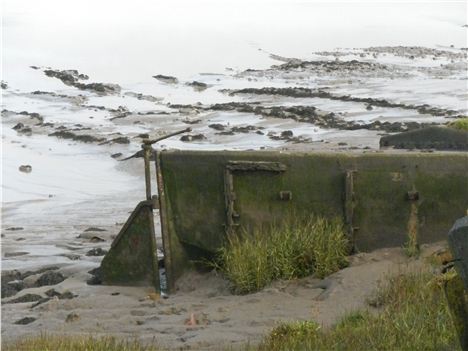 Buried . . . One Of The Purton Hulks In The Silt