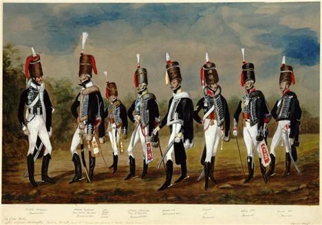 British 7Th, 10Th And 15Th Hussar Uniforms Circa 1800